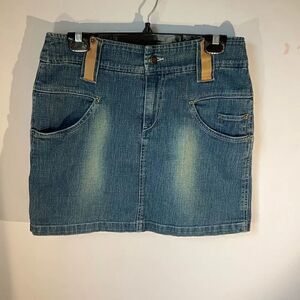 Extreme Denim Miniskirt with FauxLeather Details, 7. Altgirl, egirl, rocker